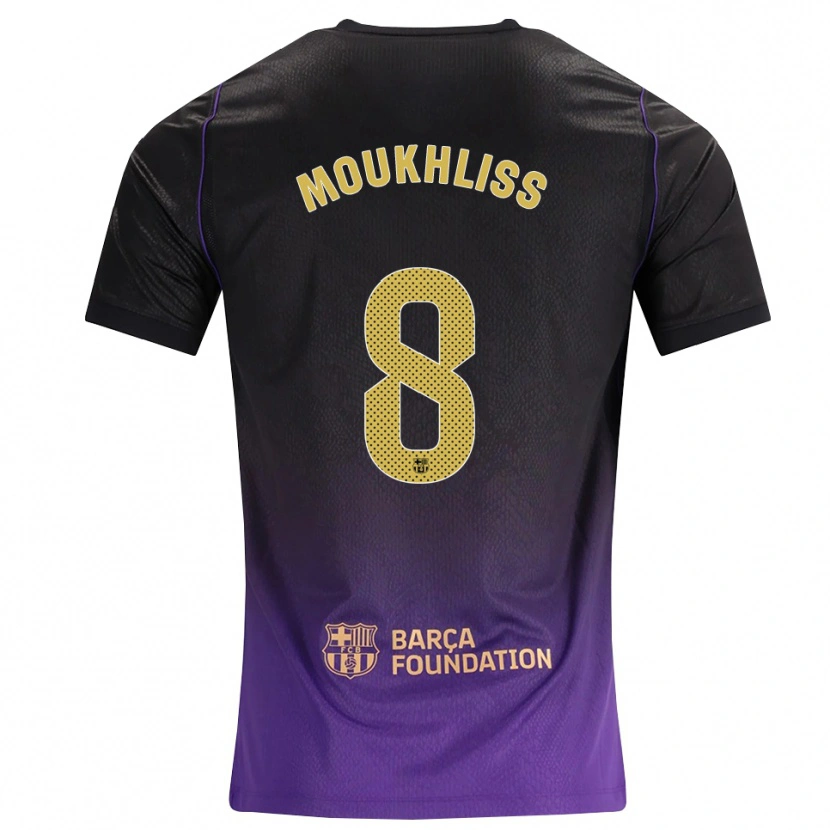 Danxen Barn Moha Moukhliss #8 Lila Gul Svart Bortatröja Matchtröjor 2026/27 Tröjor T-Tröja