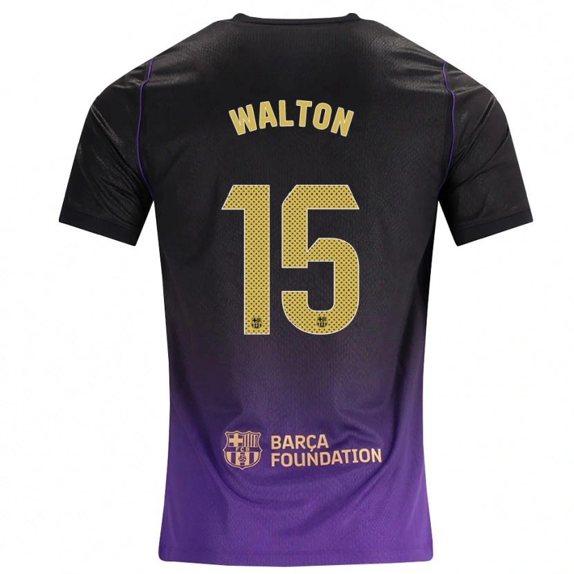 Danxen Barn Alex Walton #15 Lila Gul Svart Bortatröja Matchtröjor 2026/27 Tröjor T-Tröja