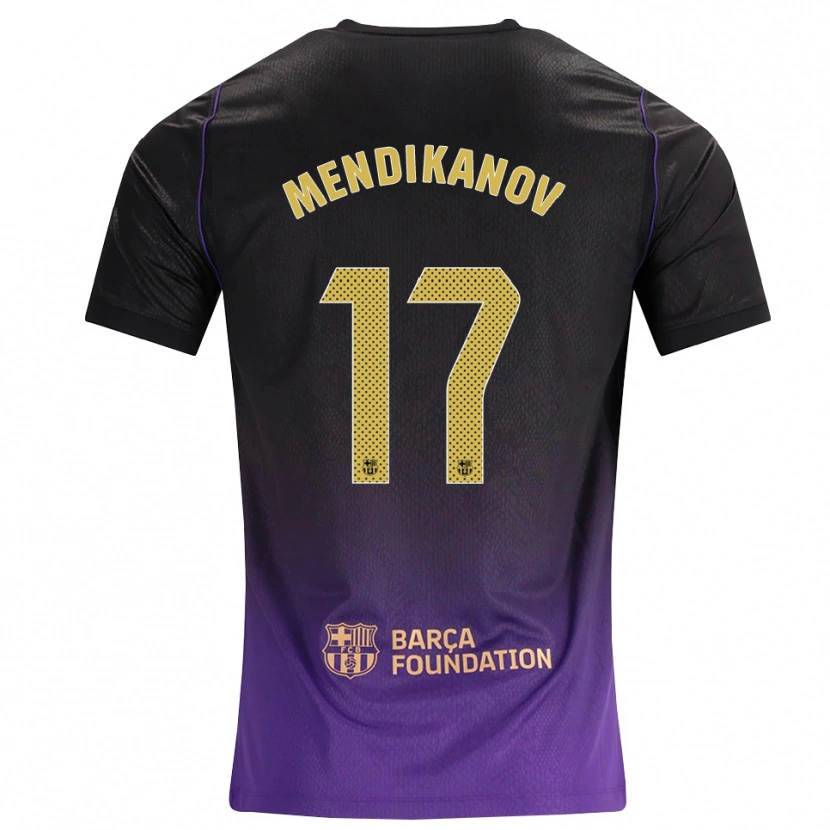 Danxen Barn Karim Mendikanov #17 Lila Gul Svart Bortatröja Matchtröjor 2026/27 Tröjor T-Tröja