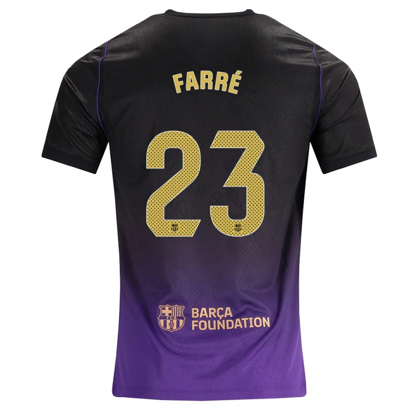 Danxen Barn Landry Farré #23 Lila Gul Svart Bortatröja Matchtröjor 2026/27 Tröjor T-Tröja