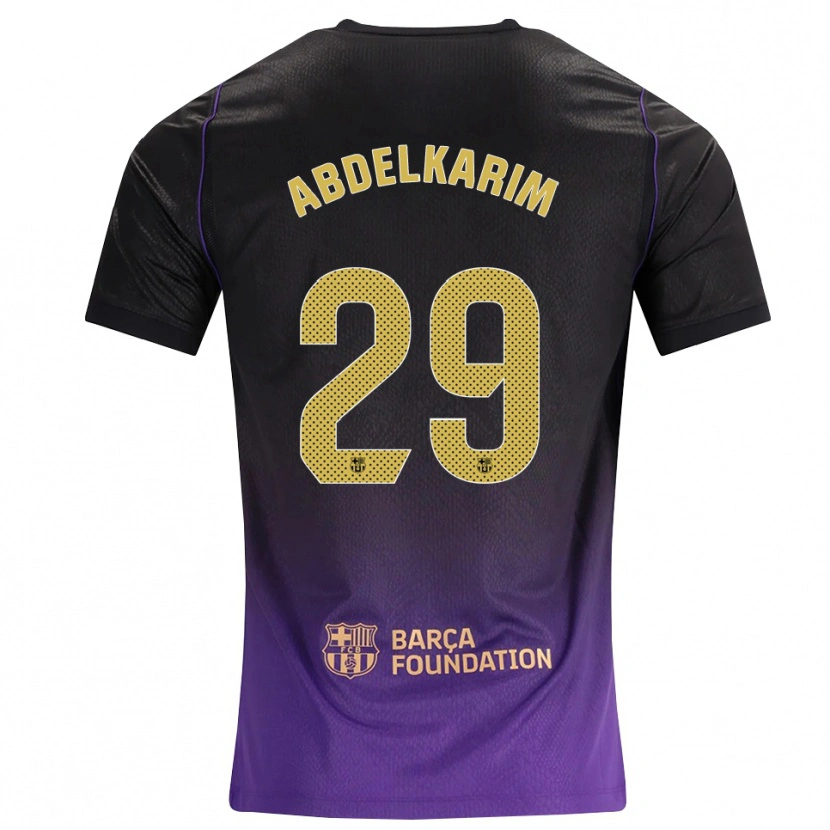 Danxen Barn Hamza Abdelkarim #29 Lila Gul Svart Bortatröja Matchtröjor 2026/27 Tröjor T-Tröja
