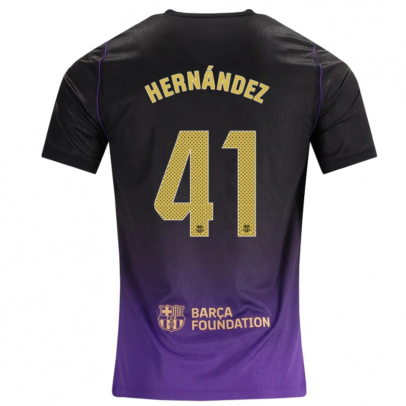 Danxen Barn Juan Hernández #41 Lila Gul Svart Bortatröja Matchtröjor 2026/27 Tröjor T-Tröja