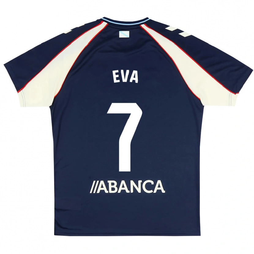 Danxen Barn Eva López #7 Kunglig Blå Röd Vit Bortatröja Matchtröjor 2026/27 Tröjor T-Tröja