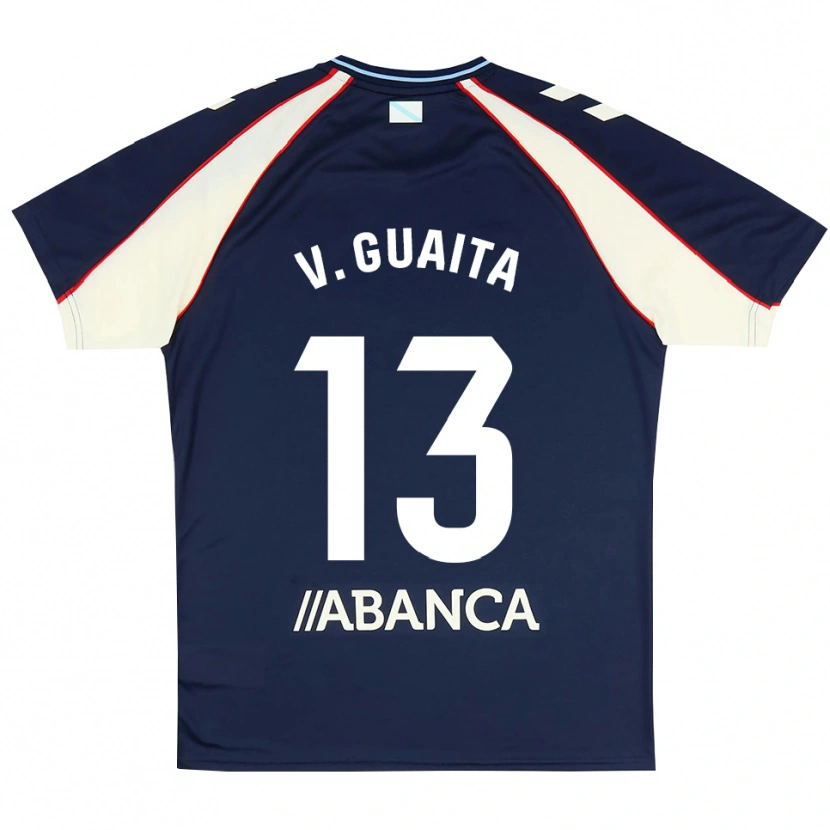 Danxen Barn Vicente Guaita #13 Kunglig Blå Röd Vit Bortatröja Matchtröjor 2026/27 Tröjor T-Tröja