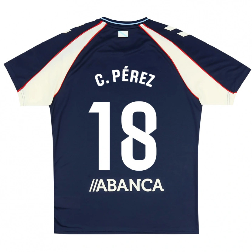Danxen Barn Carles Pérez #18 Kunglig Blå Röd Vit Bortatröja Matchtröjor 2026/27 Tröjor T-Tröja