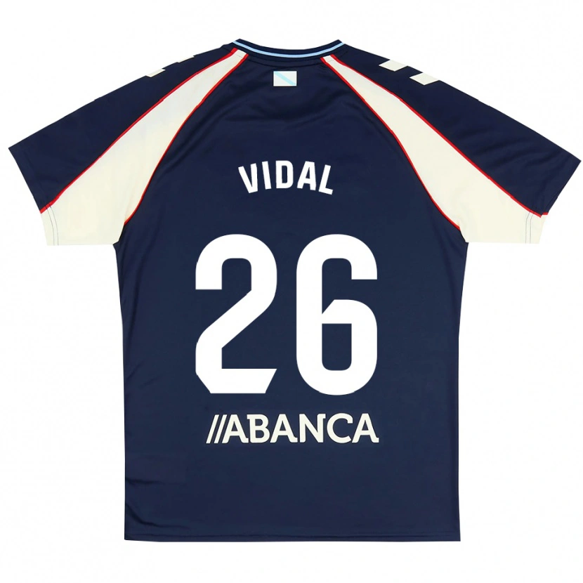 Danxen Barn Marc Vidal #26 Kunglig Blå Röd Vit Bortatröja Matchtröjor 2026/27 Tröjor T-Tröja