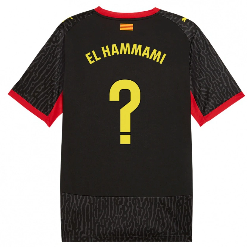 Danxen Barn Ayoub El Hammami #0 Svart Gul Röd Bortatröja Matchtröjor 2026/27 Tröjor T-Tröja