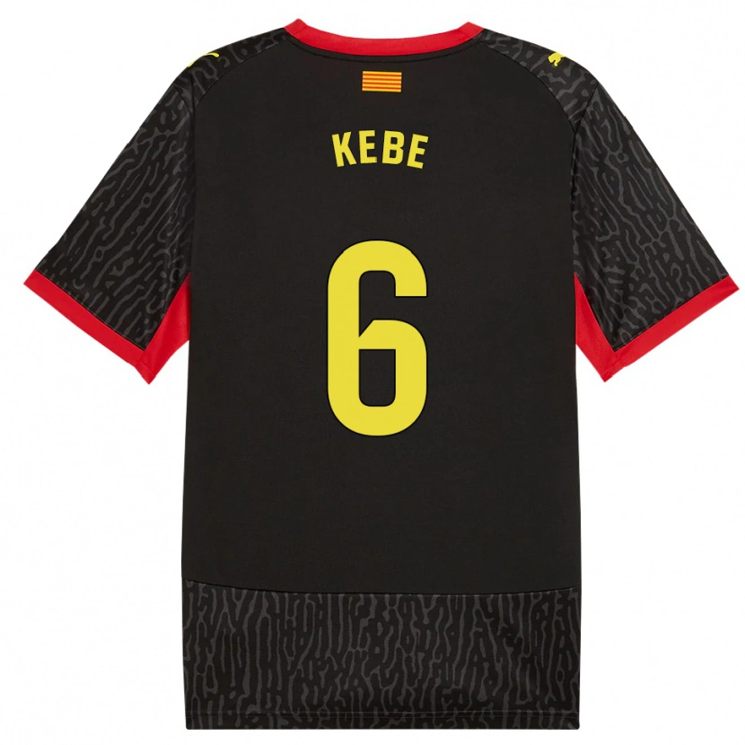 Danxen Barn Ibrahima Kébé #6 Svart Gul Röd Bortatröja Matchtröjor 2026/27 Tröjor T-Tröja