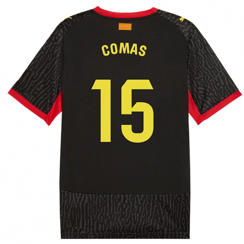 Danxen Barn Oriol Comas #15 Svart Gul Röd Bortatröja Matchtröjor 2026/27 Tröjor T-Tröja
