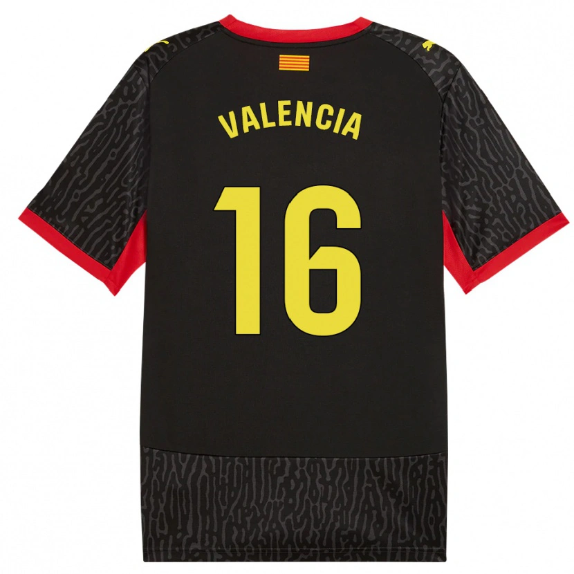 Danxen Barn Carla Valencia #16 Svart Gul Röd Bortatröja Matchtröjor 2026/27 Tröjor T-Tröja