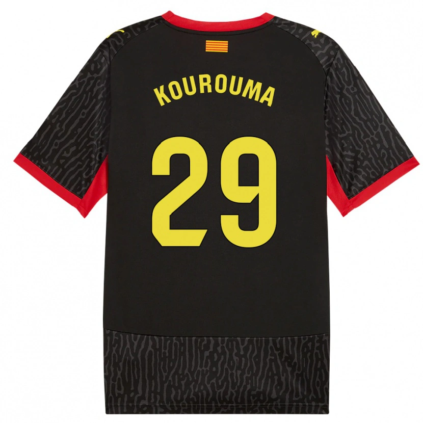 Danxen Barn Lass Kourouma #29 Svart Gul Röd Bortatröja Matchtröjor 2026/27 Tröjor T-Tröja