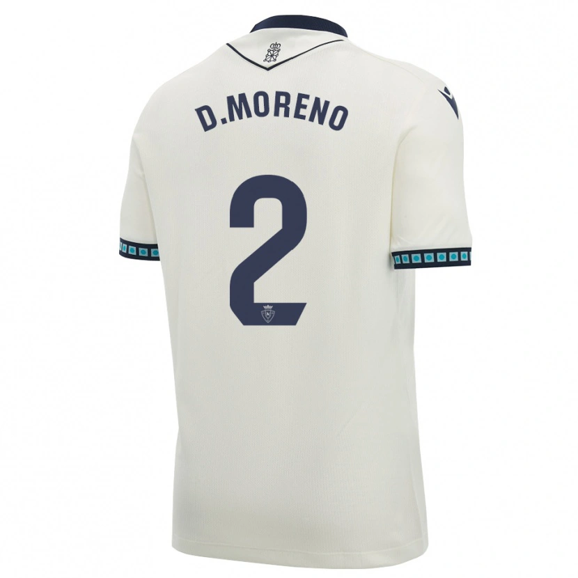 Danxen Barn Diego Moreno #2 Vit Svart Ljus Himmelsblå Bortatröja Matchtröjor 2026/27 Tröjor T-Tröja