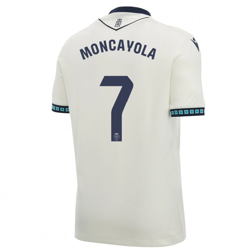 Danxen Barn Jon Moncayola #7 Vit Svart Ljus Himmelsblå Bortatröja Matchtröjor 2026/27 Tröjor T-Tröja