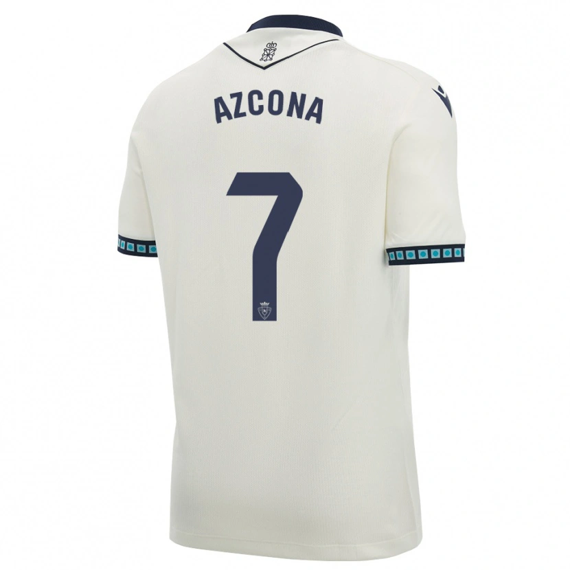 Danxen Barn Rubén Azcona #7 Vit Svart Ljus Himmelsblå Bortatröja Matchtröjor 2026/27 Tröjor T-Tröja