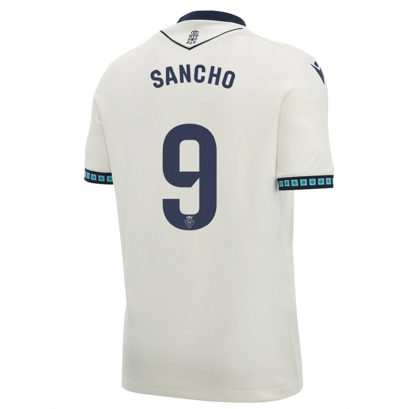 Danxen Barn Dani Sancho #9 Vit Svart Ljus Himmelsblå Bortatröja Matchtröjor 2026/27 Tröjor T-Tröja