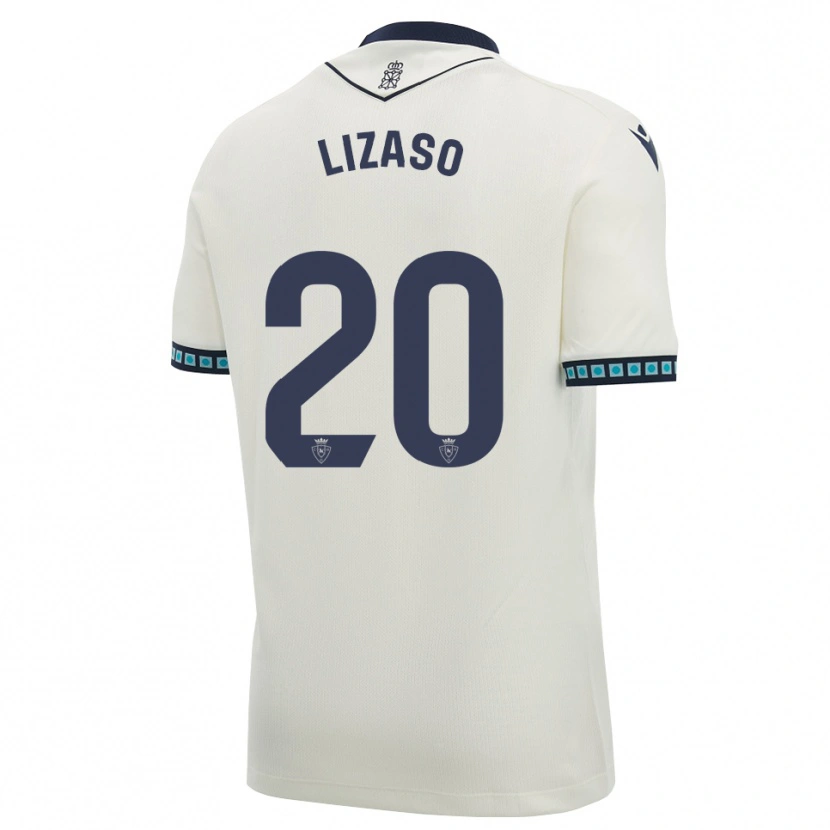Danxen Barn Iker Lizaso #20 Vit Svart Ljus Himmelsblå Bortatröja Matchtröjor 2026/27 Tröjor T-Tröja
