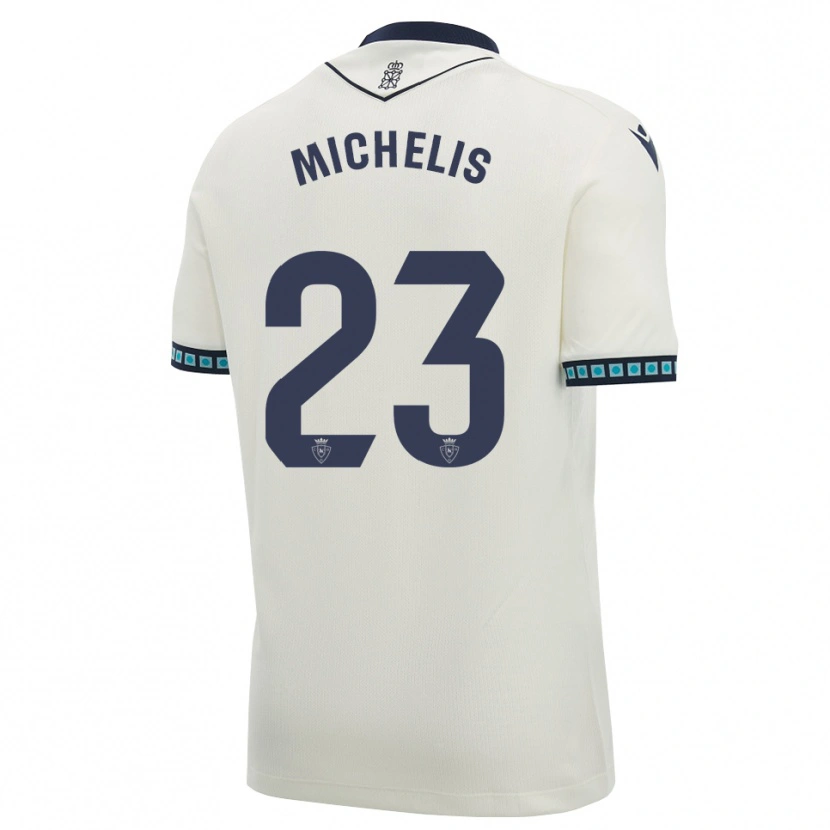 Danxen Barn Nikolaos Michelis #23 Vit Svart Ljus Himmelsblå Bortatröja Matchtröjor 2026/27 Tröjor T-Tröja