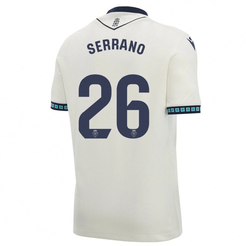 Danxen Barn Mikel Serrano #26 Vit Svart Ljus Himmelsblå Bortatröja Matchtröjor 2026/27 Tröjor T-Tröja