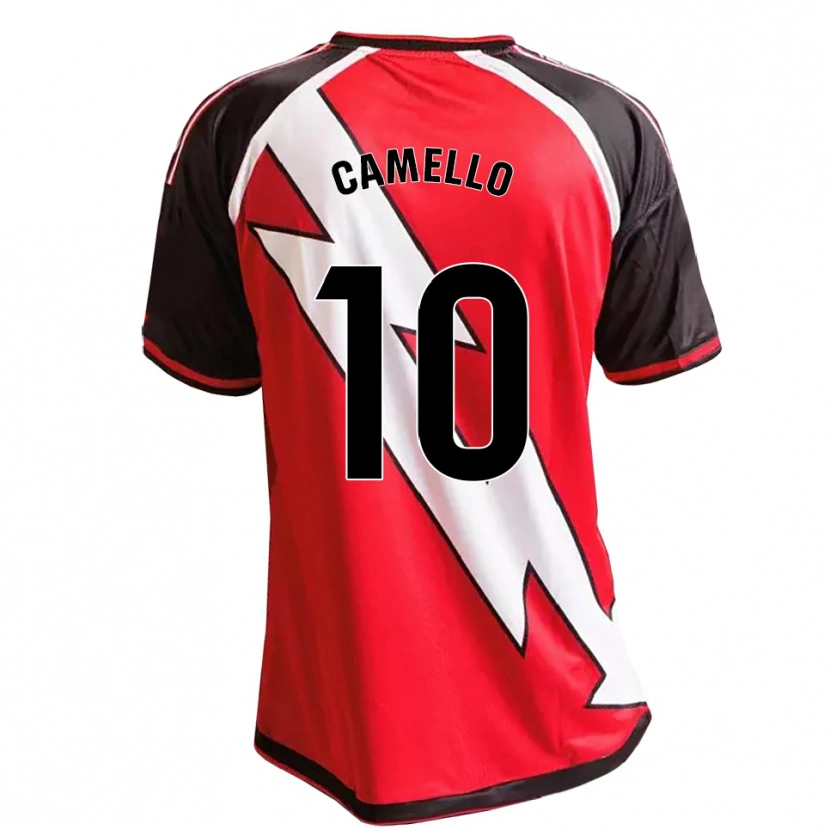Danxen Barn Sergio Camello #10 Röd Svart Vit Bortatröja Matchtröjor 2026/27 Tröjor T-Tröja