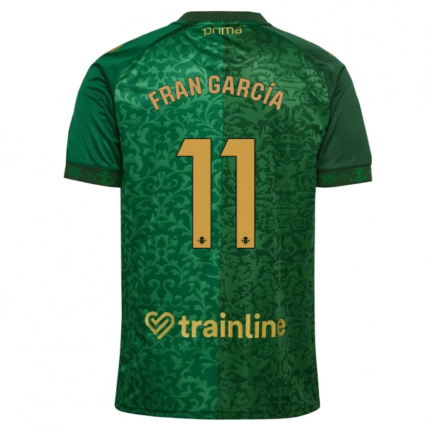 Danxen Barn Fran García #11 Skogsgrön Mörk Guldbrun Bortatröja Matchtröjor 2026/27 Tröjor T-Tröja