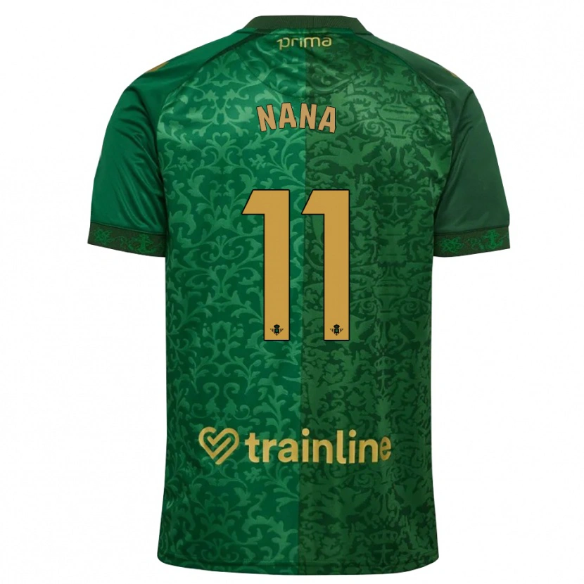 Danxen Barn Nuria Ligero Fernández #11 Skogsgrön Mörk Guldbrun Bortatröja Matchtröjor 2026/27 Tröjor T-Tröja