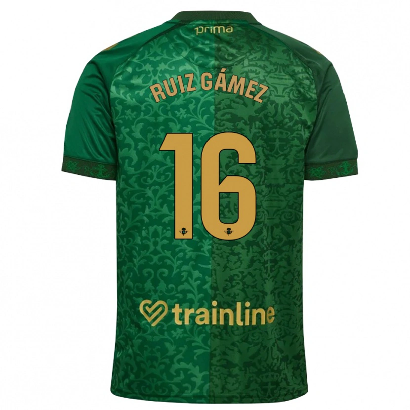 Danxen Barn María Ruiz #16 Skogsgrön Mörk Guldbrun Bortatröja Matchtröjor 2026/27 Tröjor T-Tröja