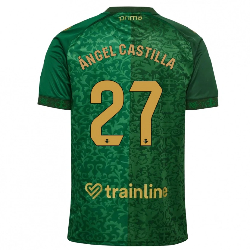 Danxen Barn Miguel Ángel Castilla #27 Skogsgrön Mörk Guldbrun Bortatröja Matchtröjor 2026/27 Tröjor T-Tröja
