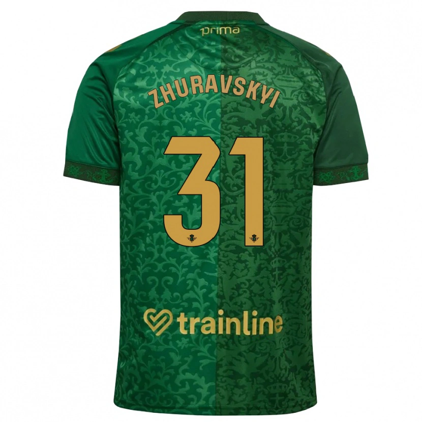 Danxen Barn Yan Zhuravskyi #31 Skogsgrön Mörk Guldbrun Bortatröja Matchtröjor 2026/27 Tröjor T-Tröja