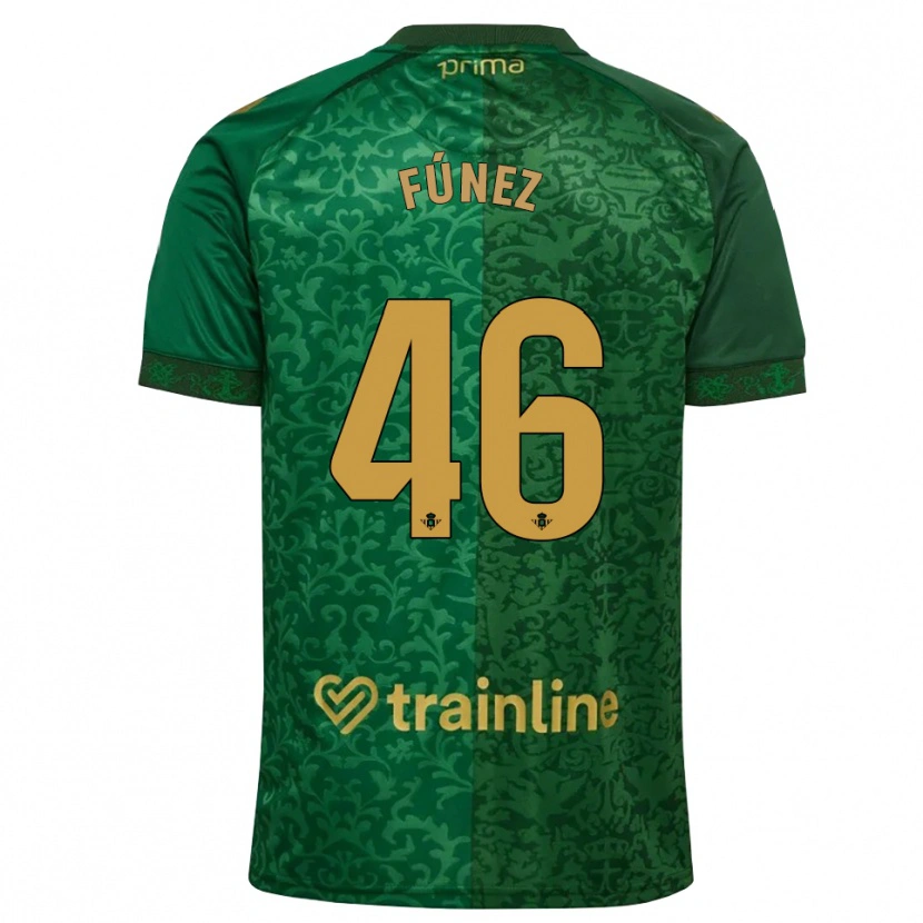 Danxen Barn Rica Fúnez #46 Skogsgrön Mörk Guldbrun Bortatröja Matchtröjor 2026/27 Tröjor T-Tröja