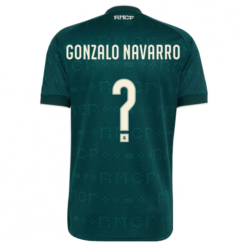 Danxen Barn Gonzalo Navarro #0 Mörk Skiffergrå Vit Bortatröja Matchtröjor 2026/27 Tröjor T-Tröja