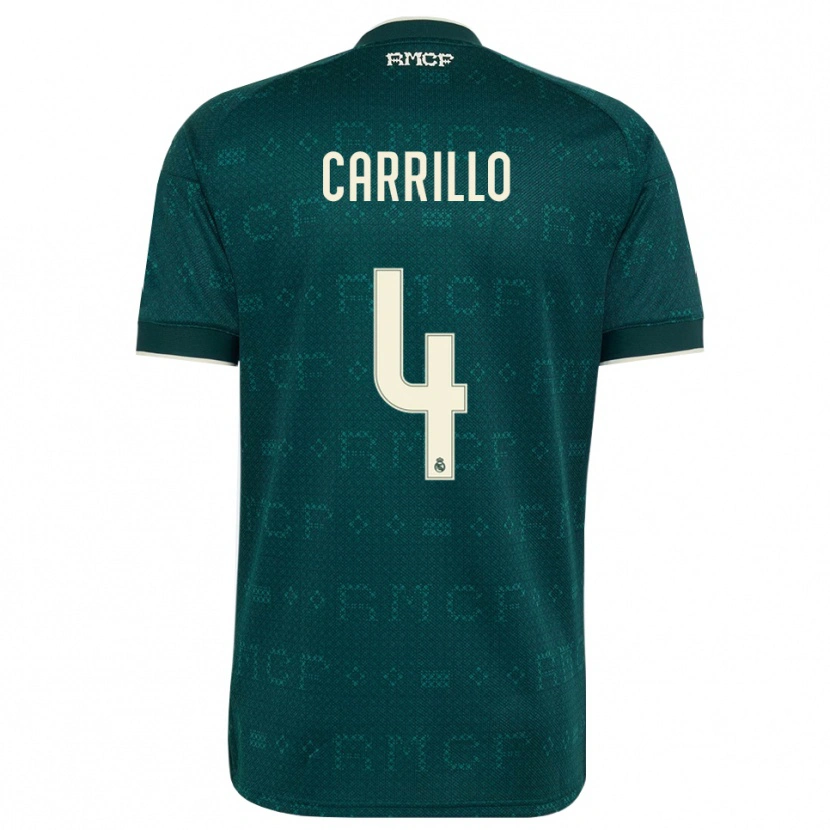 Danxen Barn Alvaro Carrillo #4 Mörk Skiffergrå Vit Bortatröja Matchtröjor 2026/27 Tröjor T-Tröja