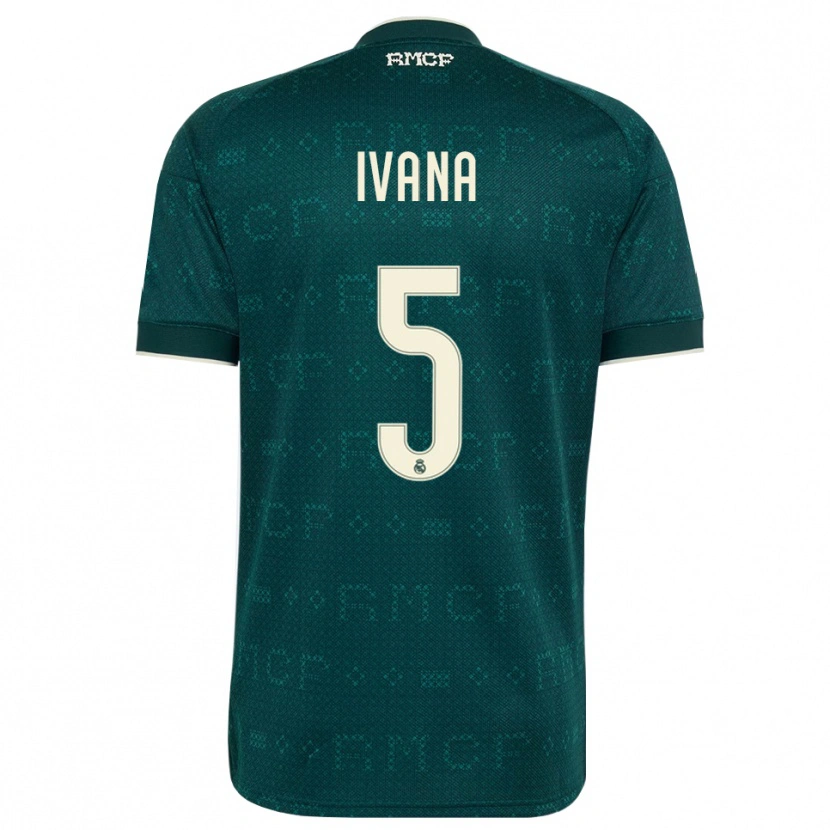Danxen Barn Ivana Andres #5 Mörk Skiffergrå Vit Bortatröja Matchtröjor 2026/27 Tröjor T-Tröja