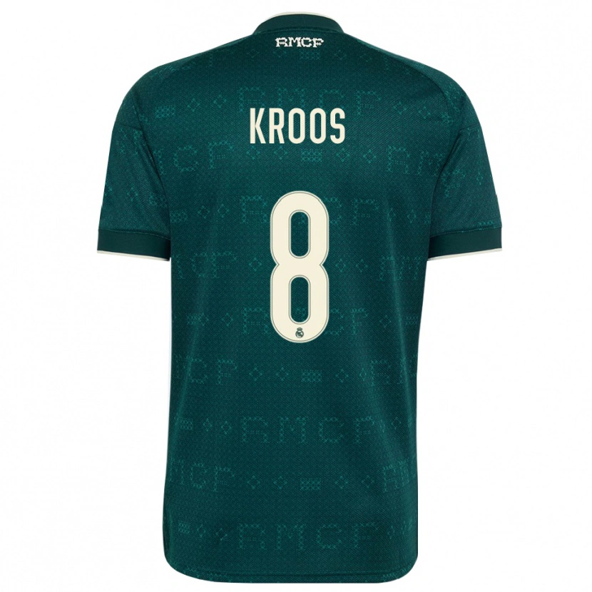 Danxen Barn Toni Kroos #8 Mörk Skiffergrå Vit Bortatröja Matchtröjor 2026/27 Tröjor T-Tröja