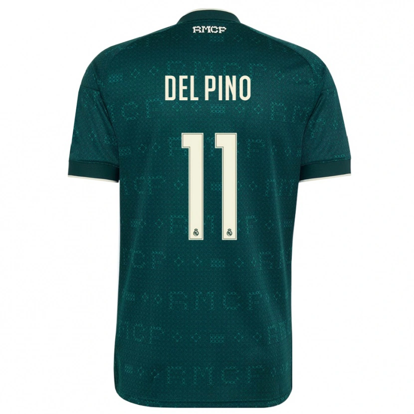 Danxen Barn Santiago Del Pino #11 Mörk Skiffergrå Vit Bortatröja Matchtröjor 2026/27 Tröjor T-Tröja
