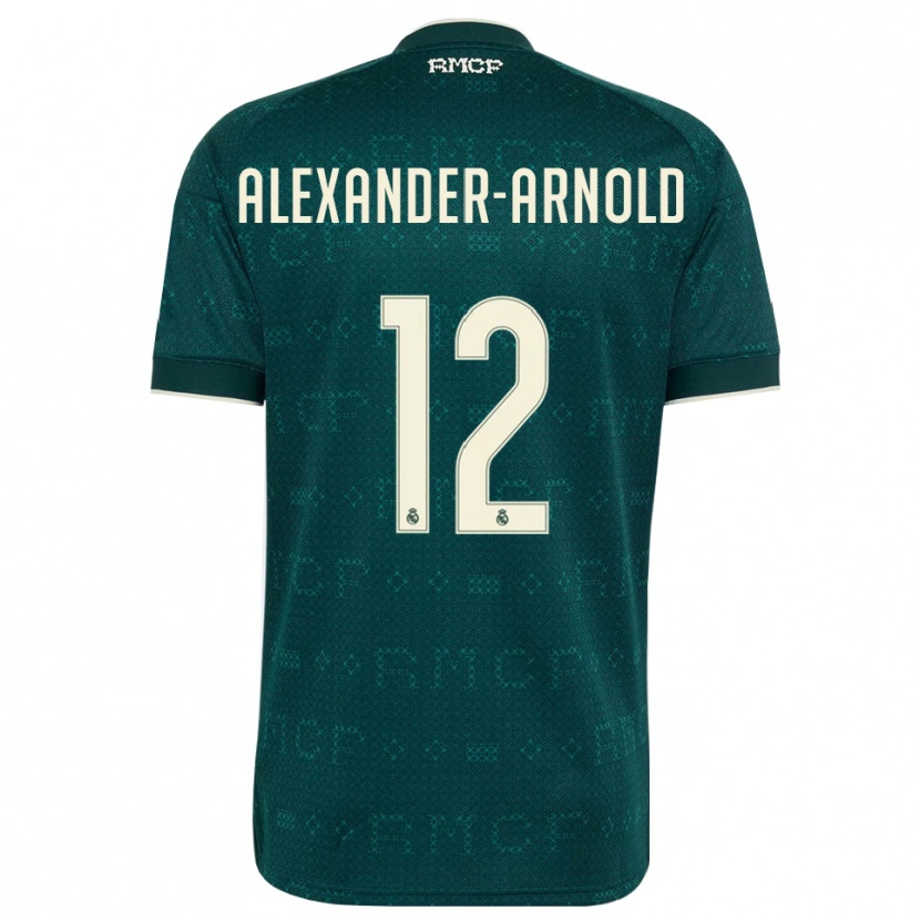 Danxen Barn Trent Alexander-Arnold #12 Mörk Skiffergrå Vit Bortatröja Matchtröjor 2026/27 Tröjor T-Tröja