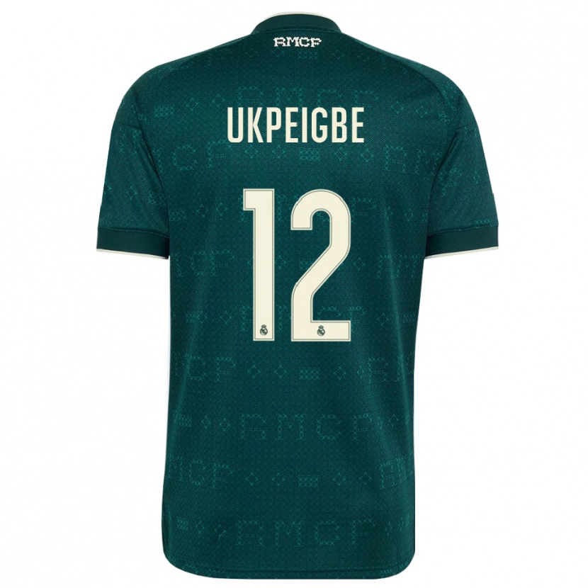 Danxen Barn Melvin Ukpeigbe #12 Mörk Skiffergrå Vit Bortatröja Matchtröjor 2026/27 Tröjor T-Tröja
