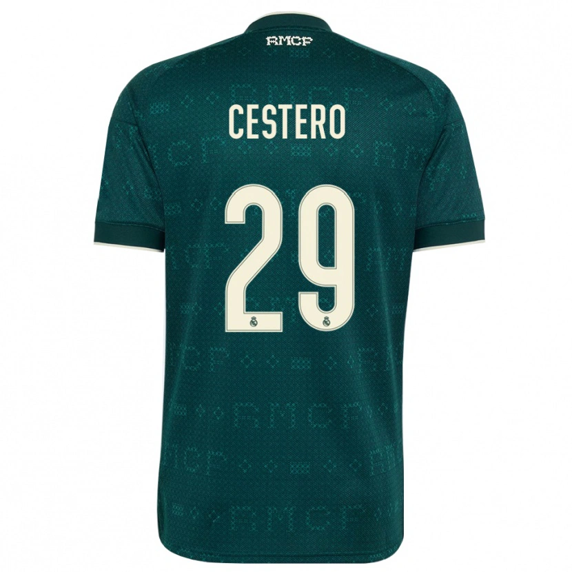 Danxen Barn Jorge Cestero #29 Mörk Skiffergrå Vit Bortatröja Matchtröjor 2026/27 Tröjor T-Tröja