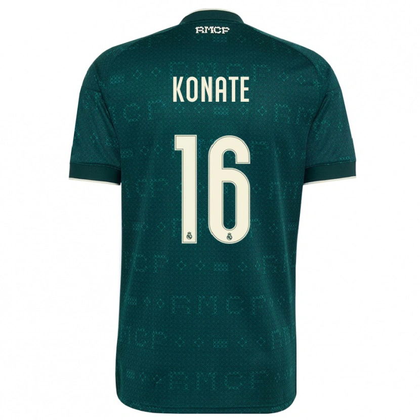 Danxen Barn Ibrahima Konaté #16 Mörk Skiffergrå Vit Bortatröja Matchtröjor 2026/27 Tröjor T-Tröja