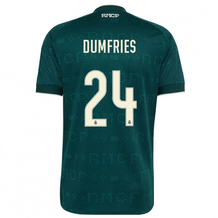 Danxen Barn Denzel Dumfries #24 Mörk Skiffergrå Vit Bortatröja Matchtröjor 2026/27 Tröjor T-Tröja