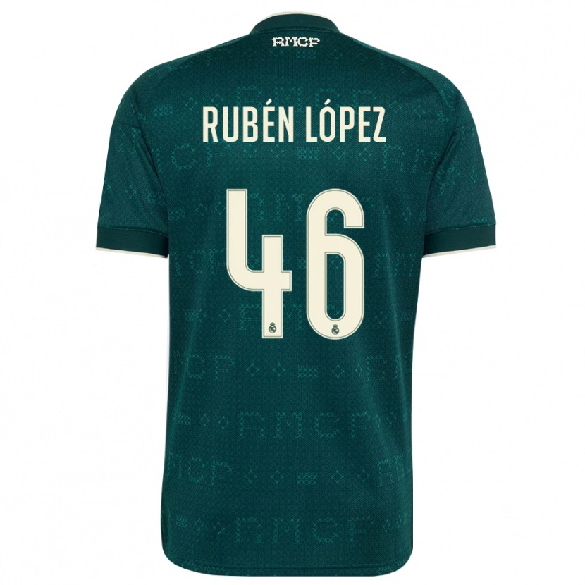 Danxen Barn Rubén López #46 Mörk Skiffergrå Vit Bortatröja Matchtröjor 2026/27 Tröjor T-Tröja