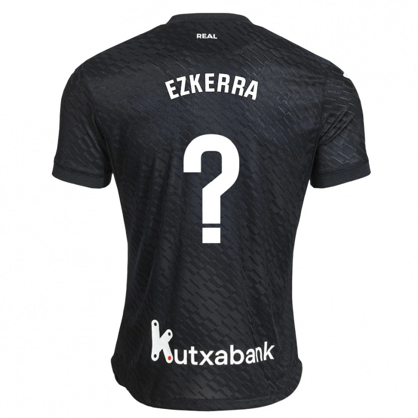 Danxen Barn Naier Ezkerra #0 Svart Vit Bortatröja Matchtröjor 2026/27 Tröjor T-Tröja