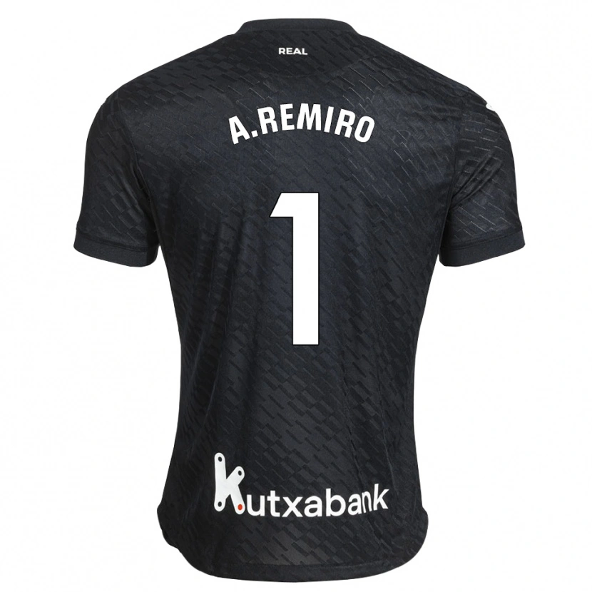 Danxen Barn Álex Remiro #1 Svart Vit Bortatröja Matchtröjor 2026/27 Tröjor T-Tröja