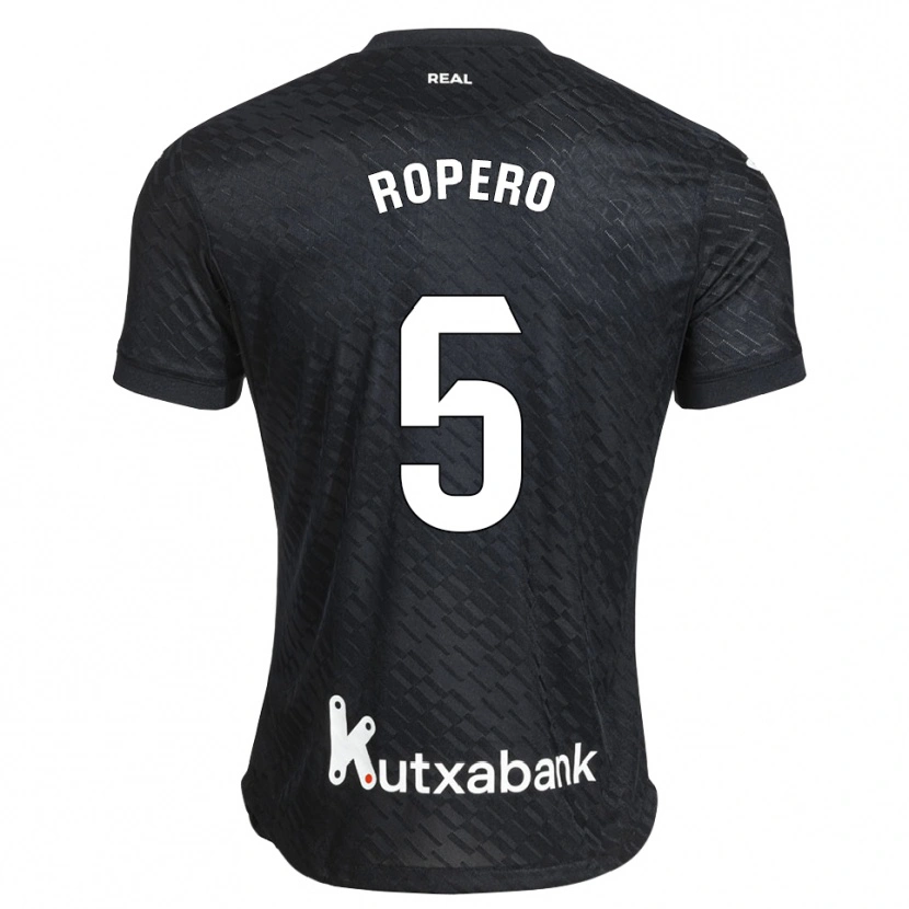 Danxen Barn Iker Ropero #5 Svart Vit Bortatröja Matchtröjor 2026/27 Tröjor T-Tröja