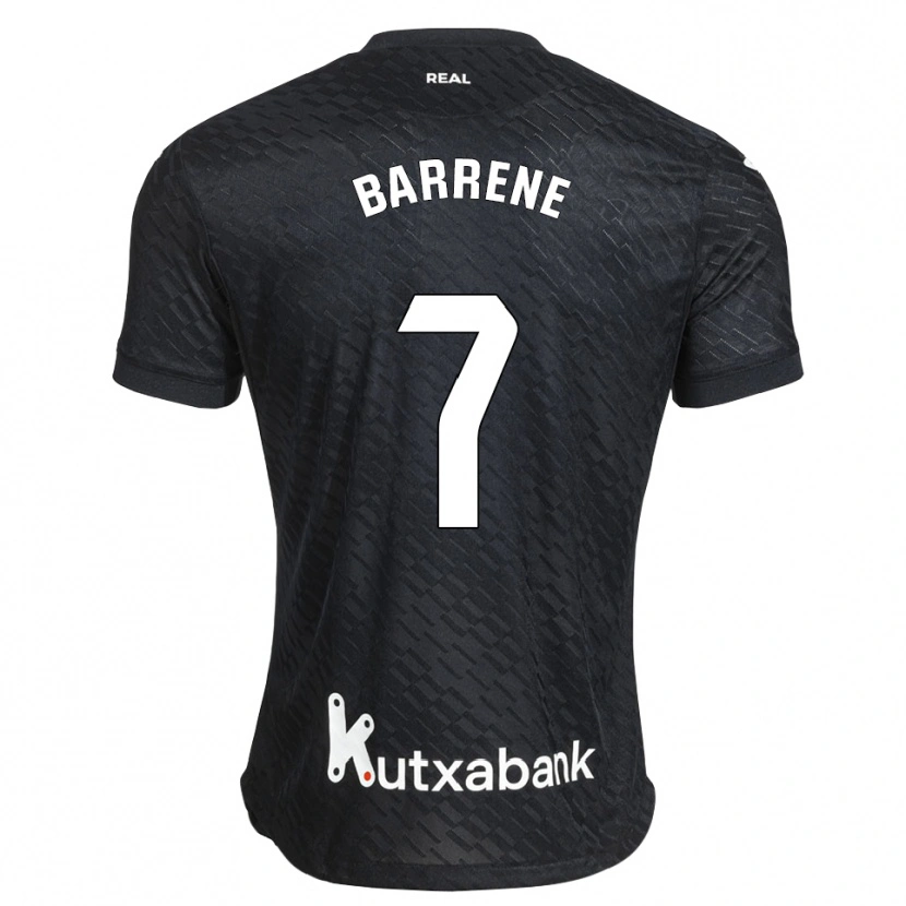 Danxen Barn Ander Barrenetxea #7 Svart Vit Bortatröja Matchtröjor 2026/27 Tröjor T-Tröja