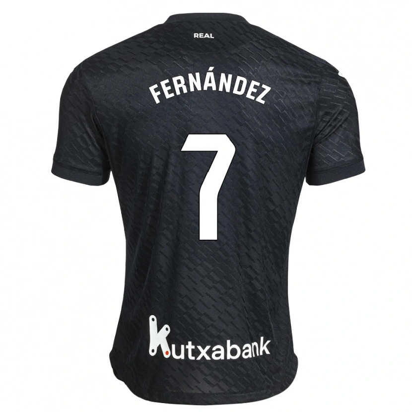 Danxen Barn Xuban Fernández #7 Svart Vit Bortatröja Matchtröjor 2026/27 Tröjor T-Tröja