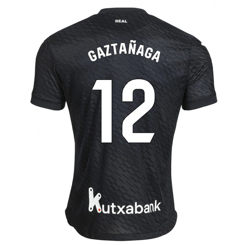Danxen Barn Julen Gaztañaga #12 Svart Vit Bortatröja Matchtröjor 2026/27 Tröjor T-Tröja