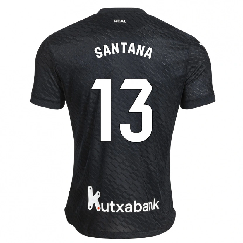 Danxen Barn Olatz Santana #13 Svart Vit Bortatröja Matchtröjor 2026/27 Tröjor T-Tröja
