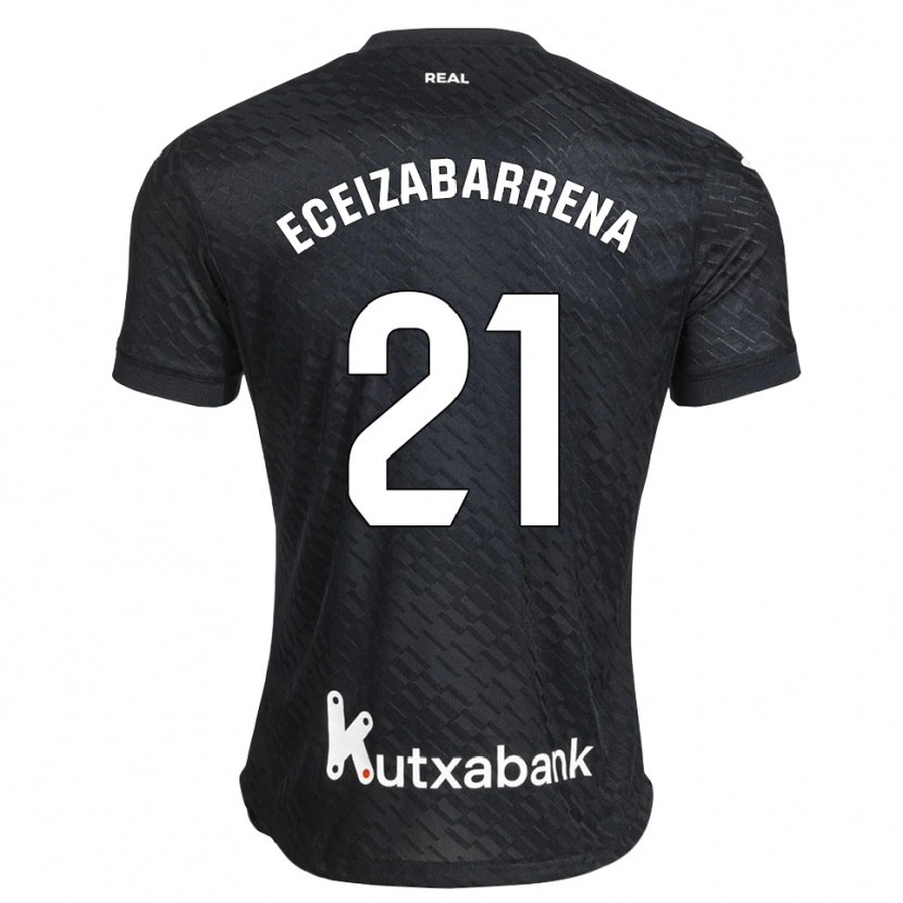 Danxen Barn Jon Eceizabarrena #21 Svart Vit Bortatröja Matchtröjor 2026/27 Tröjor T-Tröja