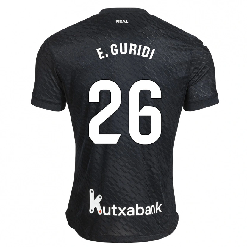 Danxen Barn Elene Guridi Mesonero #26 Svart Vit Bortatröja Matchtröjor 2026/27 Tröjor T-Tröja