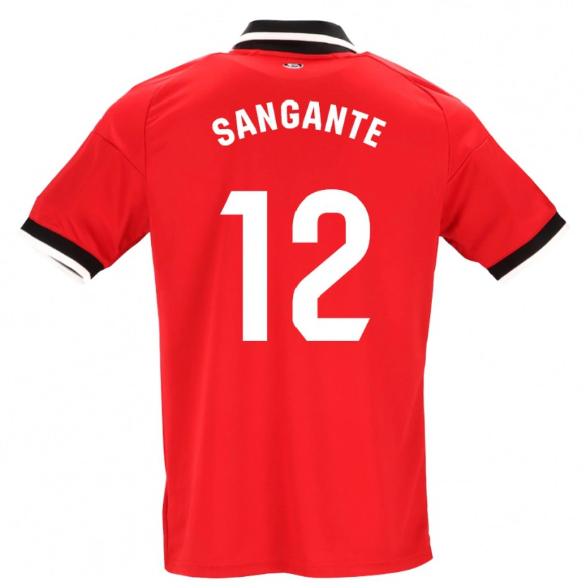 Danxen Barn Arouna Sangante #12 Svart Vit Röd Bortatröja Matchtröjor 2026/27 Tröjor T-Tröja